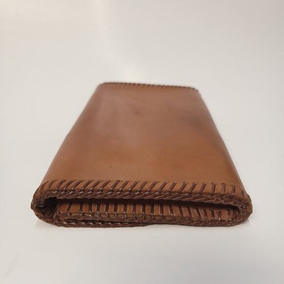 Leather Bag Case Pouch Book Holder Small Pencilcase Artist Brown Embossed Bible​ - Picture 7 of 11